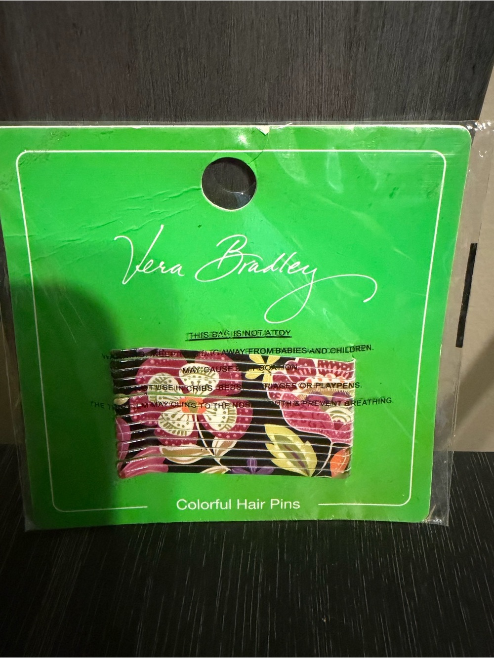 Vera Bradley Jazzy Blooms Floral Hair Pins NIP 15 Count